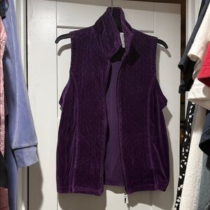 White Stag Quilted Purple Velvet Vest